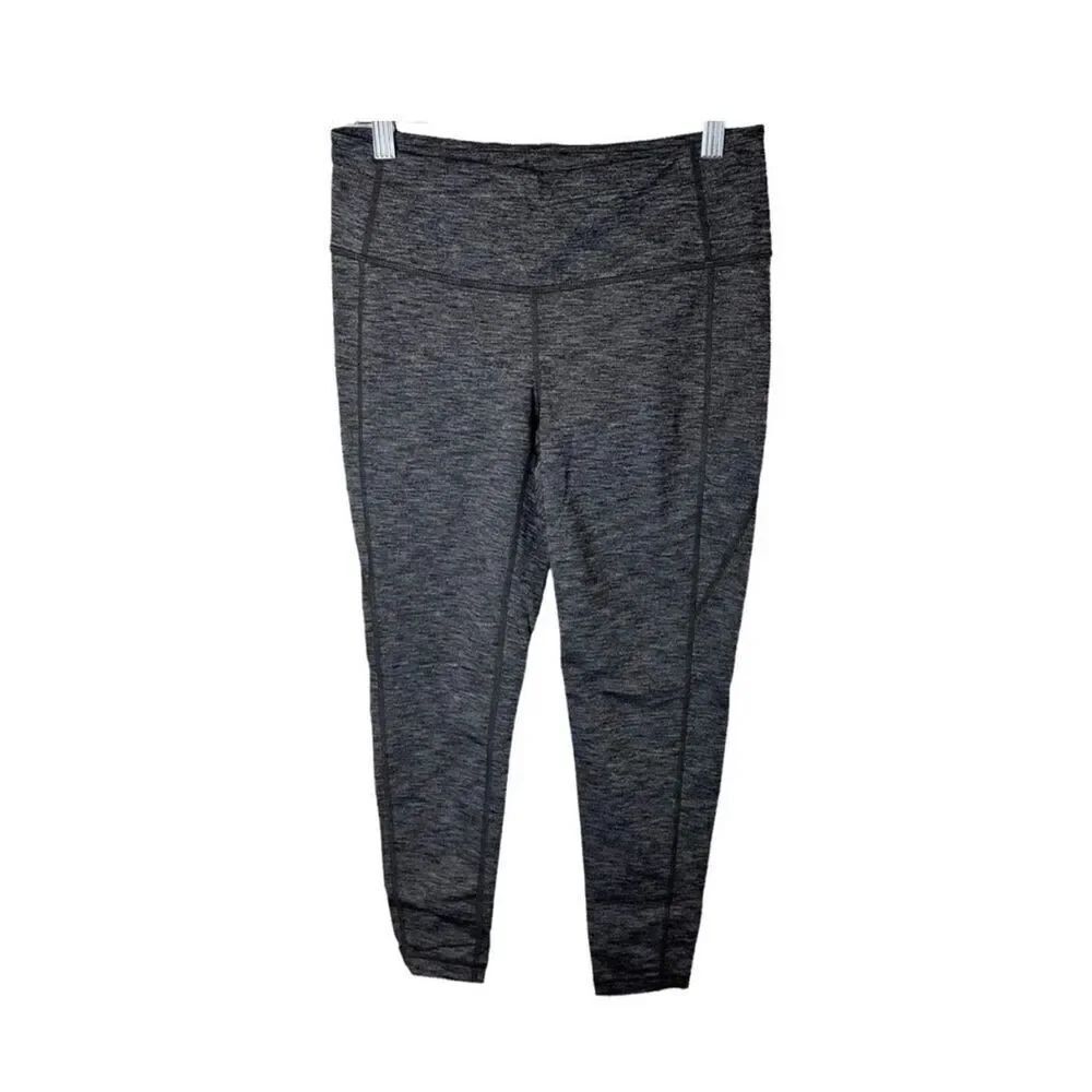 Athleta Chaturanga Mid Rise Cropped Yoga Pants Activewear Leggings Gray Women M